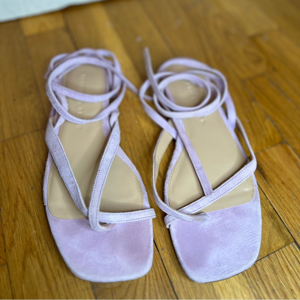 Veronica Beard Ankle Tie Strap Sandal